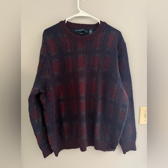 Perry Ellis Sweater Mens SZ 2XLT Pullover Long Sleeve Cotton Wool Blend Texture - Picture 1 of 8